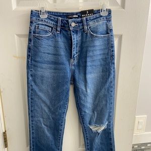 Fashion Nova Cuff Straight Leg Jeans